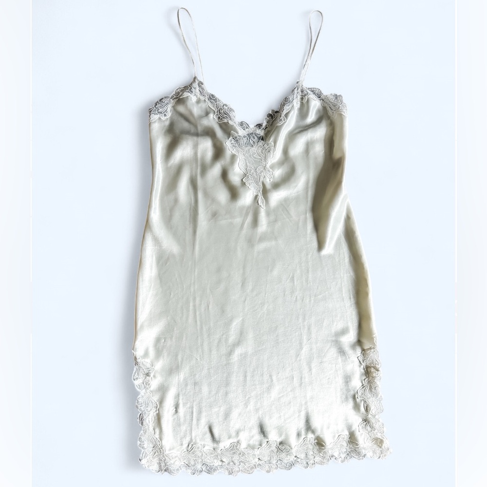 Vintage Gold Label Victoria Secret Slip Dress Night Gown Cream Women’s - Small